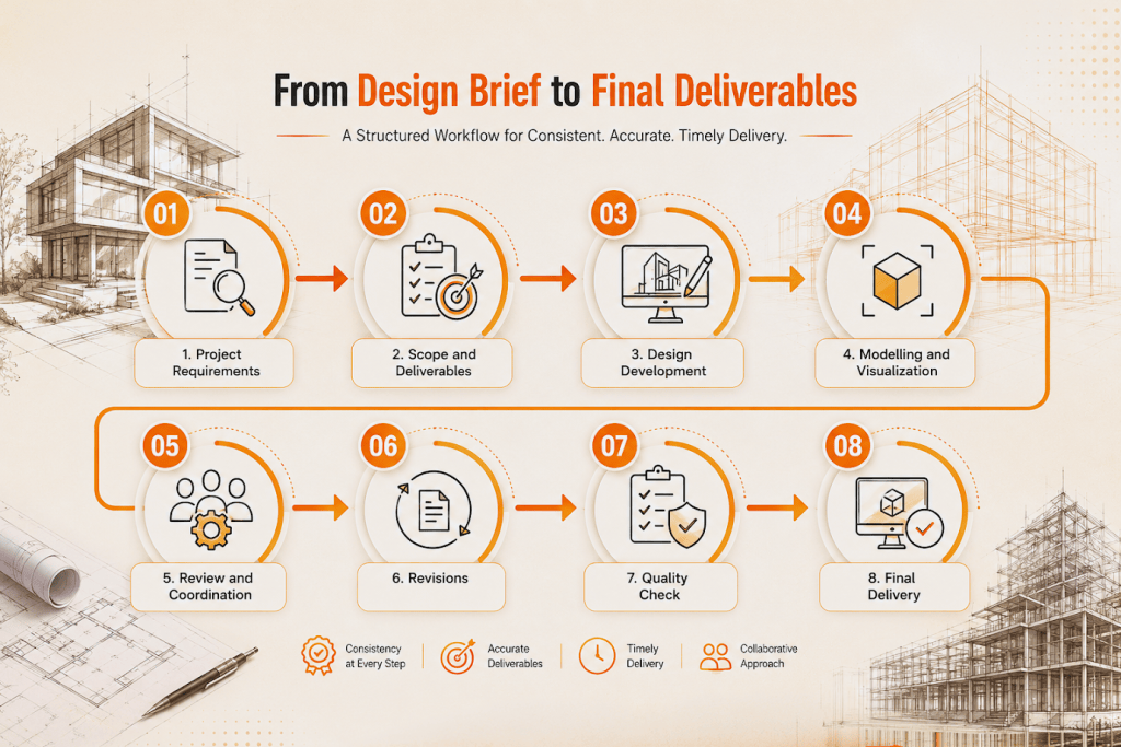 Architectural BIM workflow from design development to final deliverables